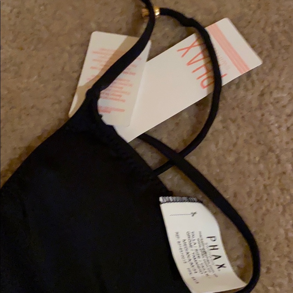 BLACK COLOR MIX TRIANGLE TOP and THONG Bottom NWT - Picture 13 of 14